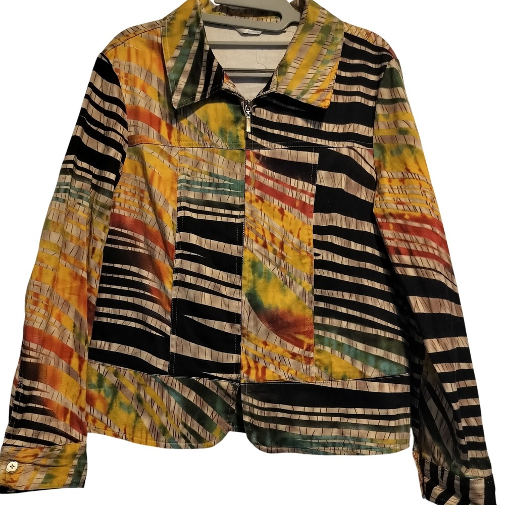 Erin by Erin London‎ Women's Multicolor Abstract Print Jacket Size Medium